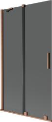 Mexen Velar, 2 szárnyas eltolható kádparaván 100 x 150 cm, 8mm szürke üveg, rézmatt, 896-100-000-41-65 (896-100-000-41-65)