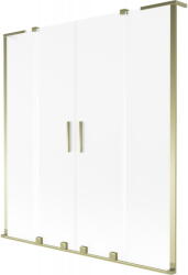 Mexen Velar L Duo, 2 szárnyas eltolható kádparaván 140 x 150 cm, 8 mm-es mattüveg, arany fényes, 896-140-003-32-50 (896-140-003-32-50)