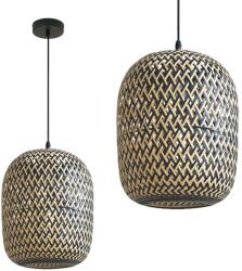 Toolight Toollight Bamboo, függőlámpa 1xE27 25x30 cm APP1542-1CP, fekete-barna, OSW-05120 (OSW-05120)