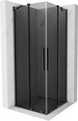 Mexen Velar Duo, zuhanykabin tolóajtóval 80 x 80 cm, 8mm szürke üveg, polírozott grafit, 871-080-080-42-66 (871-080-080-42-66)