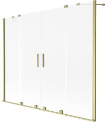 Mexen Velar Duo, 2 szárnyas eltolható kádparaván 180 x 150 cm, 8 mm mattüveg, arany matt, 896-180-000-32-55 (896-180-000-32-55)