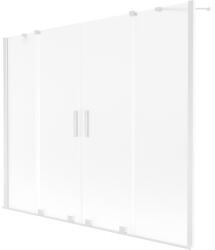 Mexen Velar Duo, 2 szárnyas eltolható kádparaván 180 x 150 cm, 8 mm mattüveg, fehér matt, 896-180-000-32-20 (896-180-000-32-20)