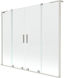 Mexen Velar L Duo, 2 szárnyas eltolható kádparaván 200 x 150 cm, 8mm átlátszó üveg, csiszolt acél, 896-200-003-02-97 (896-200-003-02-97)