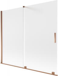 Mexen Velar, 2 szárnyas eltolható kádparaván 180 x 150 cm, 8 mm-es matt üveg, rózsaszín arany, 896-180-000-31-60 (896-180-000-31-60)