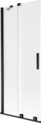 Mexen Velar, 2 szárnyas eltolható kádparaván 80 x 150 cm, 8 mm matt üveg, fekete matt, 896-080-000-31-70 (896-080-000-31-70)