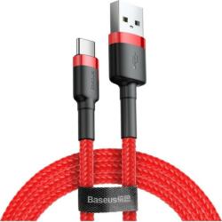 Baseus Кабел Baseus Cafule Braided (CATKLF-C09RD), от USB-A(м) към USB-C(м), 2m, червен (CATKLF-C09RD)