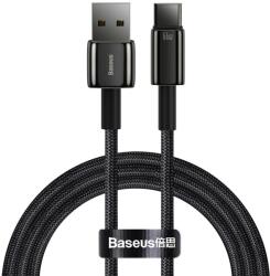 Baseus Tungsten Gold adatkábel, USB-C típusra, gyorstöltés, 66W, 1m, Fekete (CATWJ-B01)