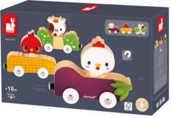Janod Tren magnetic din lemn Janod - Fermă (J03316) Figurina