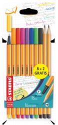 Esselte Set de căptușeală STABILO point 88 (8 culori + 2 creioane HB)