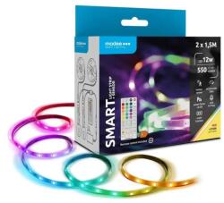 Modee Banda LED Smart Modee, 12 W, Senzor de Miscare, Telecomanda, 2700 K + RGB, 550 lm, IP20, 3 m (LEDST-LS12W2X1.5MRGB2700KS-MDE)