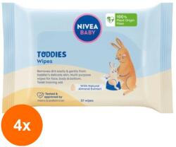 Nivea Baby Set 4 x 57 Servetele Umede Nivea Baby Toddies (ROC-4xCOR1020244MF)