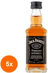 Jack Daniel's Set 5 x Whisky Jack Daniel's, American Esantion, 40% Alcool, 0.05 l