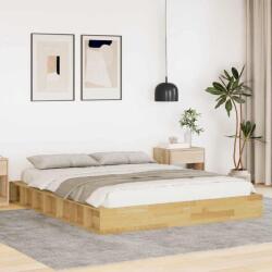 vidaXL ágykeret matrac nélkül 160x200 cm tömör fa tölgyfa (3324125) - vidaxl