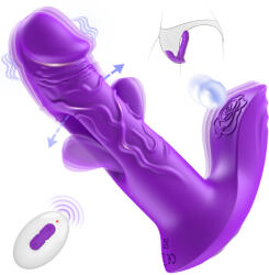 SuperLove Wearable Panty G-Spot Flapping Vibrator with Remote Purple Vibrator