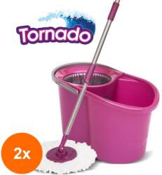 Parex Set 2 x Galeata si Mop Rotativ, Parex Tornado, 16 l, Roz (ROC-2xCOR1020608MF)