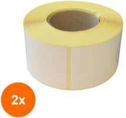 Trada Supply Set 2 x Rola Etichete Autocolante, Direct Termice, 58 x 43 mm, 1000 Etichete / Rola (DES-2xSDN-ART002011SED)