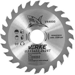  VERKE vídiás körfűrész tárcsa vágótárcsa 115x22.2 mm 24T V44000 (V44000)