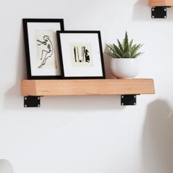vidaXL világosbarna kezelt tömör tölgyfa fali polc 40x10x6 cm (363622) - vidaxl