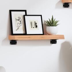 vidaXL világosbarna kezelt tömör tölgyfa fali polc 40x10x4 cm (363621) - vidaxl
