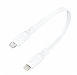 FONENG USB-C to Lightning 25cm rövid adat és töltőkábel, fehér, Apple iPhone-hoz (Foneng - X107)