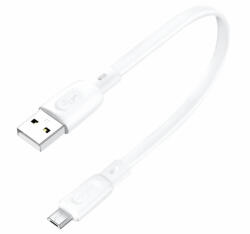 FONENG 25cm rövid USB to MicroUSB adat és töltőkábel kábel, fehér (Foneng - X107)