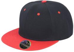 RESULT Unisex Core Bronx Original Flat Peak Snapback két színű sapka fekete|vörös