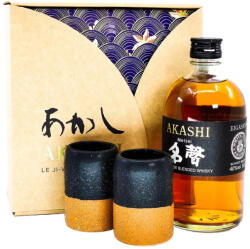 Akashi Meisei whisky DD+2 pohár 0.5L 40% Drs