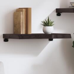 vidaXL sötétbarna kezelt tömör tölgyfa fali polc 60x40x(2-6) cm (363769) - vidaxl