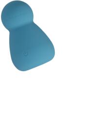 FairyGasm Vibrator Mini Wand Applust FairyGasm, 10 Moduri Vibratii, Silicon, USB, Albastru, 7.5 cm Vibrator