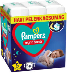Pampers Night Pants bugyipelenka 5, 11-17 kg HAVI PELENKACSOMAG 44 db