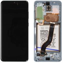 Samsung GH82-31430D Gyári Samsung Galaxy S20 Plus / S20 Plus 5G OLED kijelző érintővel Kék kerettel, előlap, akkumulátorral (GH82-31430D)
