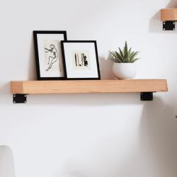 vidaXL világosbarna kezelt tömör tölgyfa fali polc 60x10x6 cm (363640)
