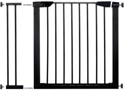Sersimo Springos védőkorlát, biztonsági kapu, állítható, fém műanyag szerkezetű, 75-96 cm, - Fekete (SG0002B)