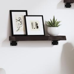 vidaXL sötétbarna kezelt tömör tölgyfa fali polc 40x10x4 cm (363741)