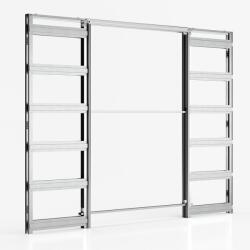 Ermetika Absolute EvoKit kétszárnyú falban futó tolóajtó tokszerkezet tokborításnélküli modell - gipszkarton falhoz 1400x2100 mm 100 falvastagság (AEDC.12)