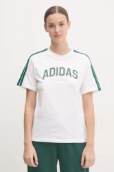 adidas pamut póló W L SOFTS Collegiate női, fehér, JN9128 - fehér M