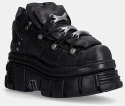New Rock bőr sportcipő Negro + Nomada Negro + Tower Negro Lateral E-14 fekete, M-106-S29 - fekete Női 40