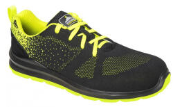 Portwest FT25 - Steelite Aire Trainer S1P munkavédelmi cipő, fekete/zöld (FT25BGN41)