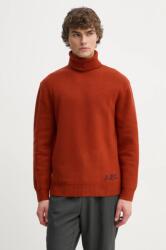 APC A. P. C. gyapjú pulóver pull walter narancssárga, WVBDK. M23248 - narancssárga S