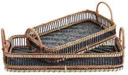 Madam Stoltz tálcakészlet Bamboo 2 db - többszínű Univerzális méret