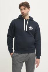Tommy Hilfiger pamut melegítőfelső sötétkék, férfi, nyomott mintás, kapucnis, MW0MW37462 - sötétkék L