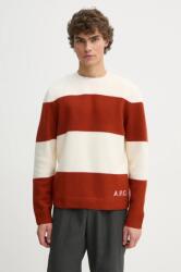 APC A. P. C. gyapjú pulóver pull edwardo férfi, narancssárga, WVBDL. H23364 - narancssárga L