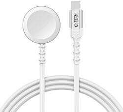 Tech-Protect MC01 mágneses töltő Apple Watch USB-C 1.2m, fehér