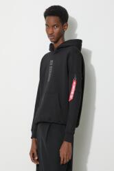 Alpha Industries felső PP Hoody fekete, férfi, nyomott mintás, kapucnis, 146338 - fekete S
