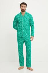 United Colors of Benetton pamut pizsama zöld, mintás, 4XPR4P00B - zöld XXL
