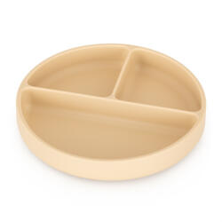  P&M Szilikon osztott tányér, kerek Take&Match Desert Sand 6m+