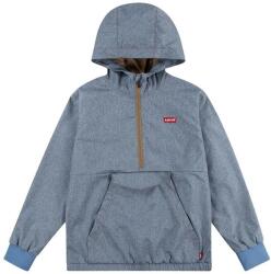 Levi's gyerek melegítőfelső pamutból LVB CHAMBRAY ANORAK sima, kapucnis - kék 164