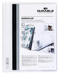 DURABLE Gyorsfűző DURABLE Duraplus A/4 széles panorámás fehér (257902) - papir-bolt