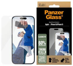 Panzer Screen Protector iPhone 16 6.1" Classic Fit 2873 edzett üvegfólia