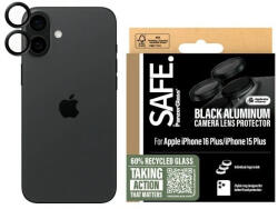 Panzer SAFE by PanzerGlass iPhone 16 6.1" / 16 Plus 6.7" Lens Protector tok, fekete SAFE95890 kameravédő